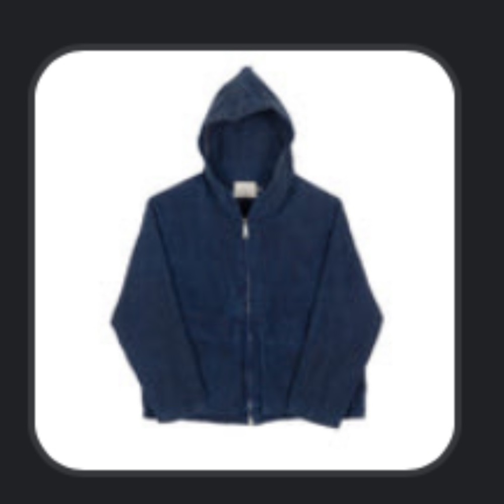 Olderbrother Hemp Big Pocket Hoodie in Indigo - Large